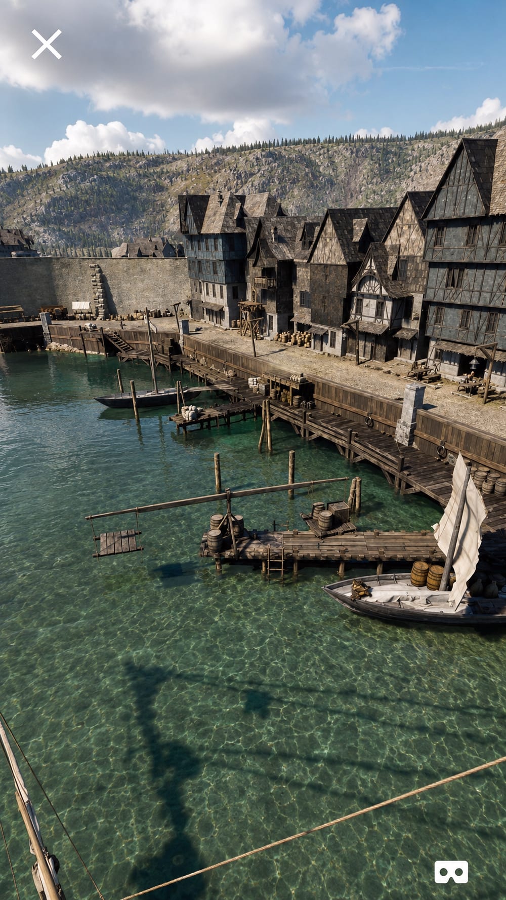 L’application Legendr affiche la reconstitution du port de Honfleur en vue 360°.